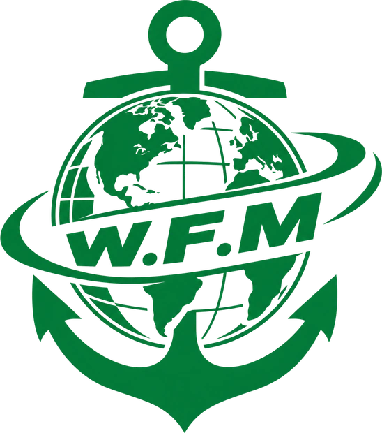 Worldwide Freight Management anchor and globe logo